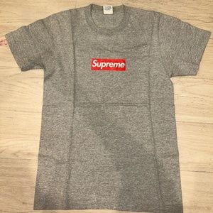 SUPREME GREY 20TH ANNIVERSARY BOX LOGO TEE